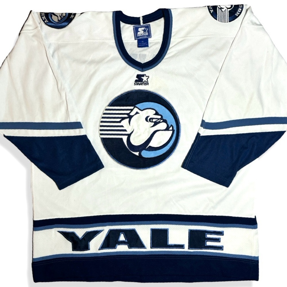 Rare Vintage 90s Starter Yale University Hockey Jersey